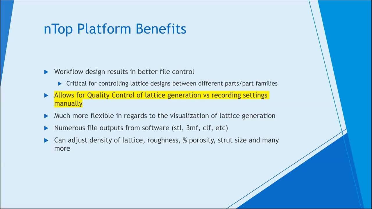 video: Metal DfAM eSeries: Generating optimal trabecular and stochastic lattice structures for AM Orthopedic Implants