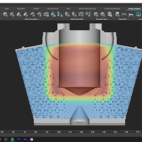 screenshot of engine cylinder heat sink in nTopology