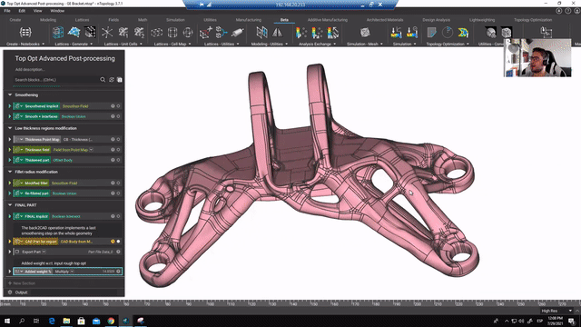 video: Topology optimization post-processing and export to CAD